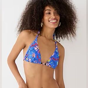 J Crew NWT Dauphinette X string bikini top in cornucopia floral NWT size XL